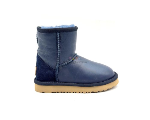 UGG KID'S CLASSIC METALLIC NAVY