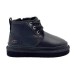 UGG KIDS  NEUMEL ZIP LEATHER BLACK