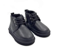 UGG KIDS  NEUMEL ZIP LEATHER BLACK