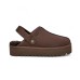 UGG GOLDENSTAR CLOG PLATFORM CHOCOLATE  с мехом