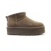 UGG CLASSIC ULTRA MINI PLATFORM  HICKORY