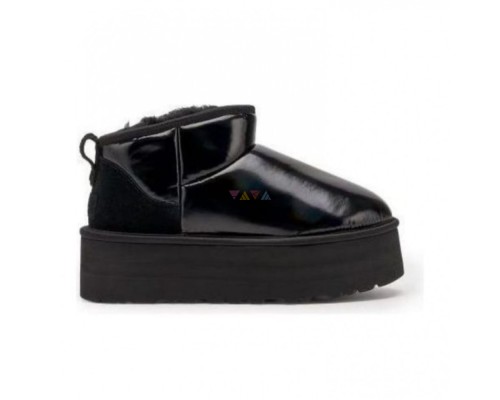 ULTRA MINI PLATFORMA HIGH SHINE BLACK