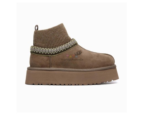 UGG CLASSIC TAZZ KNIT HICKORY