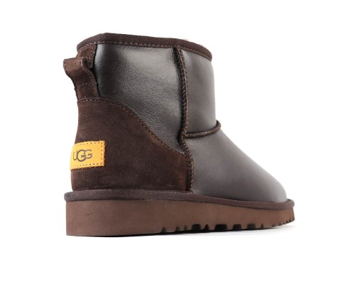 UGG CLASSIC II MINI METALLIC MAN'S CHOCOLATE