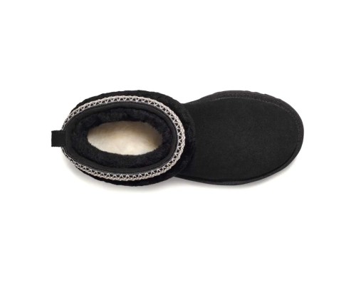 UGG CLASSIC ULTRA MINI LACK MAXI CURLY BOOT BLACK