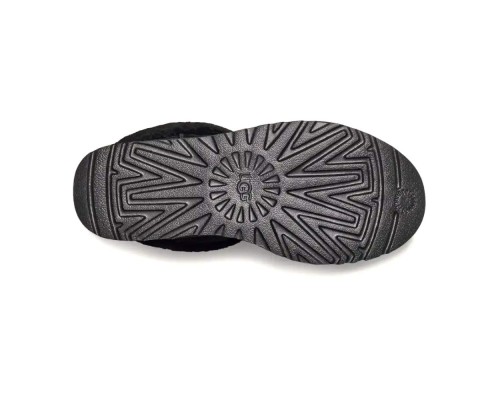 UGG CLASSIC ULTRA MINI LACK MAXI CURLY BOOT BLACK