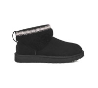 UGG CLASSIC ULTRA MINI LACK MAXI CURLY BOOT BLACK