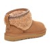 UGG CLASSIC ULTRA MINI LACK MAXI CURLY BOOT CHESTNUT
