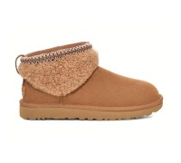 UGG CLASSIC ULTRA MINI LACK MAXI CURLY BOOT CHESTNUT