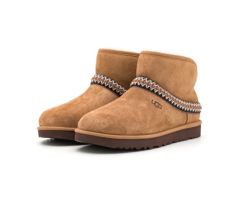 UGG CLASSIC MINI CRESENT CHESTNUT