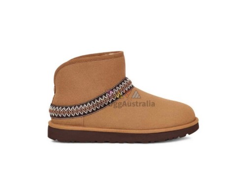 UGG CLASSIC MINI CRESENT CHESTNUT