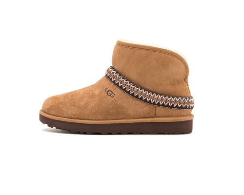 UGG CLASSIC MINI CRESENT CHESTNUT