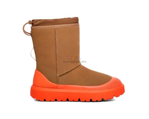 UGG CLASSIC SHORT WEATHER HYBRID CHESTNUT/ORANGE