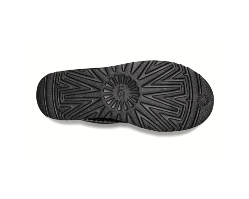 UGG CLASSIC SHORT CRESCENT BLACK