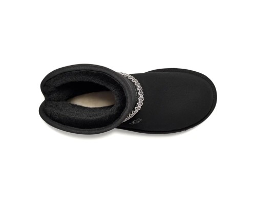 UGG CLASSIC SHORT CRESCENT BLACK