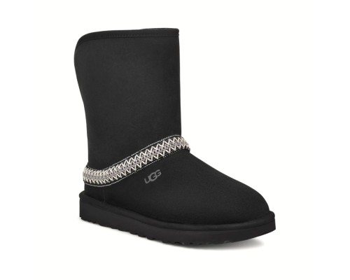 UGG CLASSIC SHORT CRESCENT BLACK