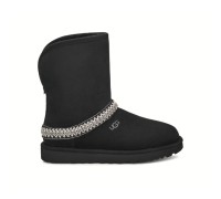 UGG CLASSIC SHORT CRESCENT BLACK