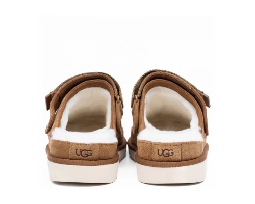 UGG GOLDENSTAR CLOG CHESTNUT с мехом