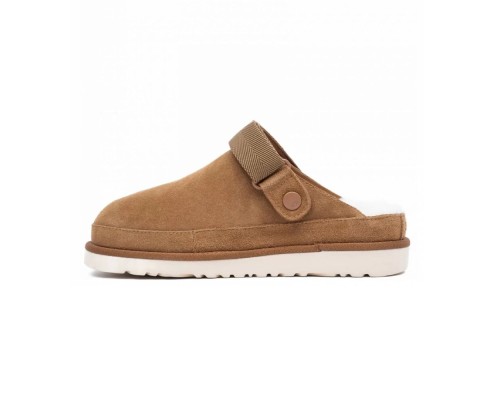 UGG GOLDENSTAR CLOG CHESTNUT с мехом