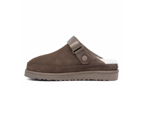 UGG GOLDENSTAR CLOG CHOCOLATE с мехом