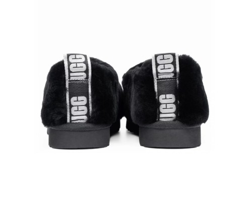 HAILEY FLUFF SLIPPERS BLACK