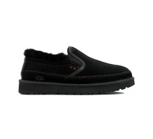 UGG STITCH SLIP ON BLACK