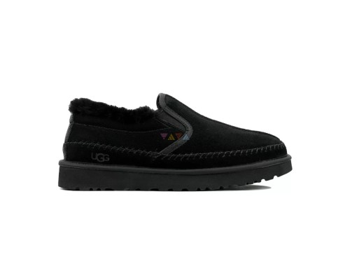 UGG STITCH SLIP ON BLACK