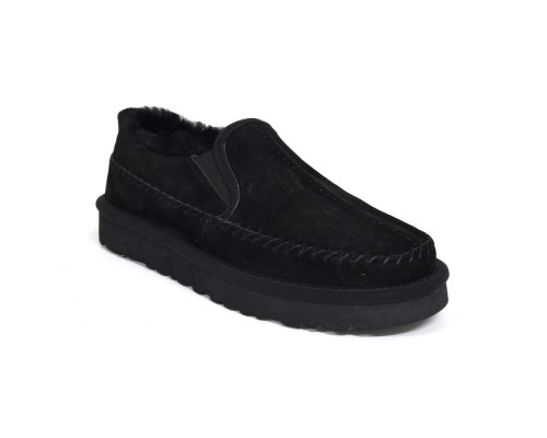 UGG STITCH SLIP ON BLACK