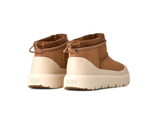 UGG ULTRA MINI HYBRID CHESTNUT WHITECAP