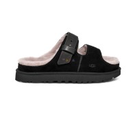 UGG WOMEN'S GREENPORT STRAP SLIDE BLACK