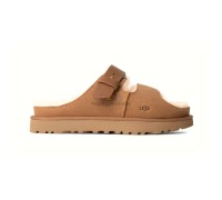 UGG WOMEN'S GREENPORT STRAP SLIDE CHESTNUT 