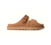 UGG WOMEN'S GREENPORT STRAP SLIDE CHESTNUT 