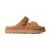 UGG WOMEN'S GREENPORT STRAP SLIDE CHESTNUT