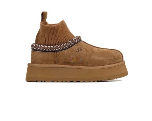 UGG CLASSIC TAZZ KNIT CHESTNUT