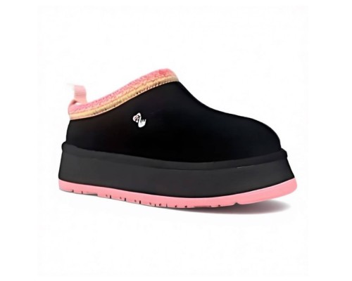 UGG WOMEN'S TASMAN TAZZ BLACK TROPICAL PINK