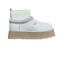 UGG CLASSIC TAZZ KNIT WHITE