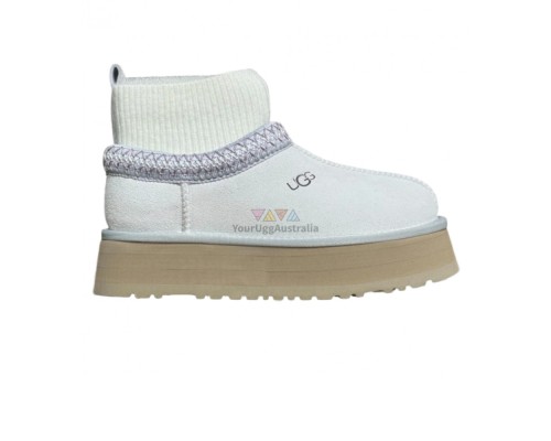 UGG CLASSIC TAZZ KNIT WHITE