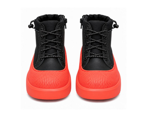 UGG KIDS  HYBRID NEUMEL HYBRID BLACK LEATHER ORANGE