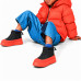 UGG KIDS  HYBRID NEUMEL HYBRID BLACK LEATHER ORANGE