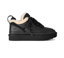 UGG MENS LOWMEL SNEAKERS LEATHER BLACK