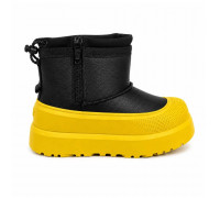 UGG KIDS  HYBRID MINI WEATHER BLACK LEATHER SUMMER