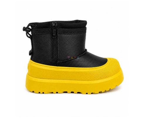 UGG KIDS  HYBRID MINI WEATHER BLACK LEATHER SUMMER