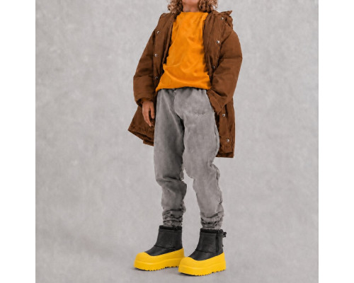 UGG KIDS  HYBRID MINI WEATHER BLACK LEATHER SUMMER