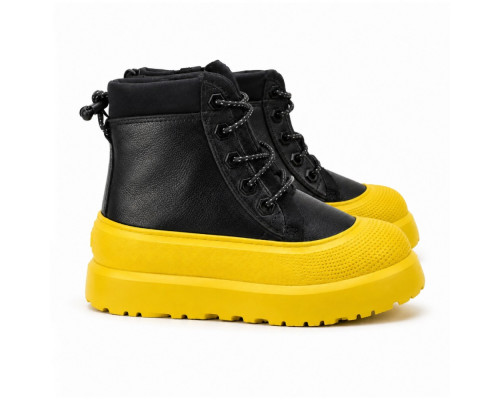 UGG KIDS HYBRID NEUMEL HYBRID LEATHER BLACK SUMMER