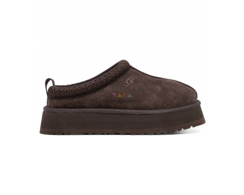 UGG WOMEN'S TASMAN TAZZ  PLATFORM CHOCOLATE