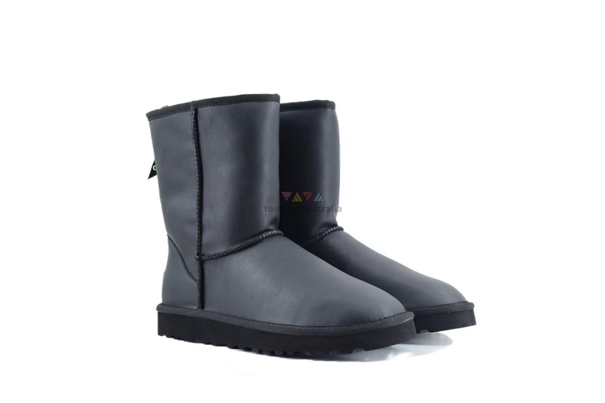 Кожаные угги мужские. Полусапоги мужские UGG 1120989. Угги мужские кожаные. UGG Leather one zip Chocolate man. UGG ЗИП баннер.