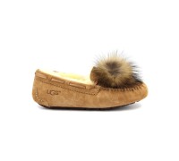 UGG MOCCASINS DAKOTA POM POM CHESTNUT