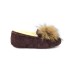 UGG MOCCASINS DAKOTA POM POM CHOCOLATE