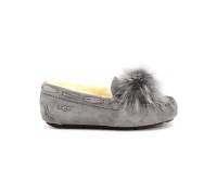 UGG MOCCASINS DAKOTA POM POM GREY