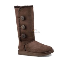 UGG BAILEY BUTTON TRIPLET CHOCOLATE